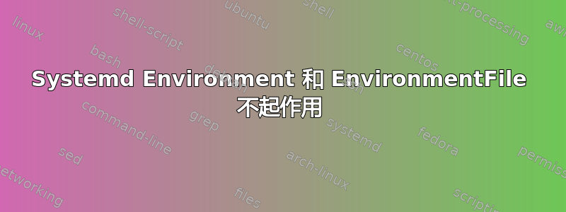 Systemd Environment 和 EnvironmentFile 不起作用