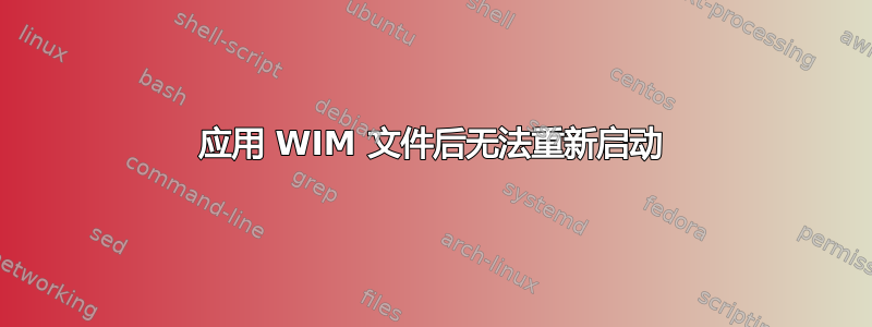 应用 WIM 文件后无法重新启动