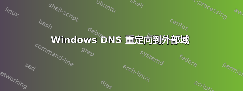 Windows DNS 重定向到外部域