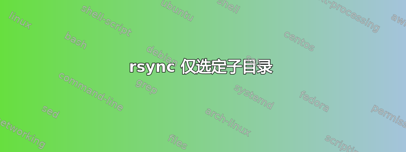 rsync 仅选定子目录