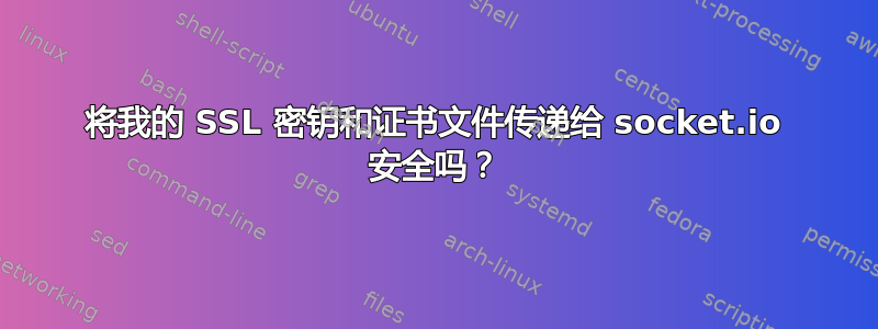 将我的 SSL 密钥和证书文件传递给 socket.io 安全吗？