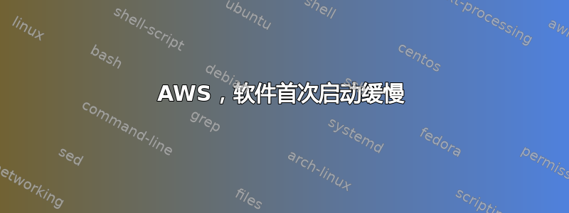 AWS，软件首次启动缓慢