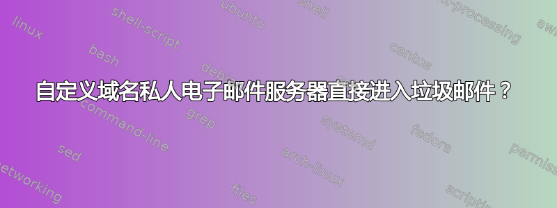 自定义域名私人电子邮件服务器直接进入垃圾邮件？