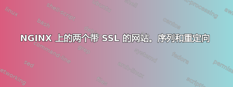 NGINX 上的两个带 SSL 的网站。序列和重定向