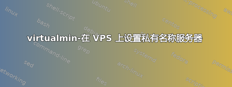 virtualmin-在 VPS 上设置私有名称服务器