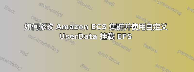 如何修改 Amazon ECS 集群并使用自定义 UserData 挂载 EFS