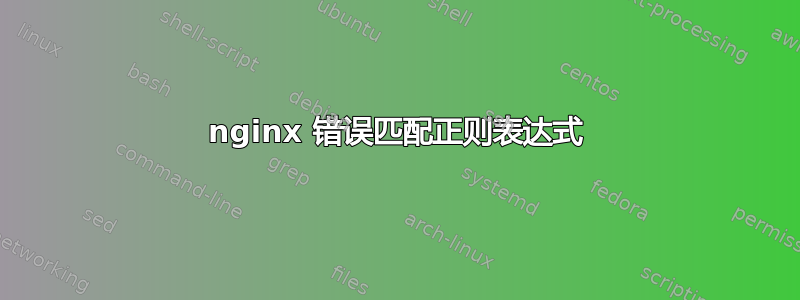 nginx 错误匹配正则表达式