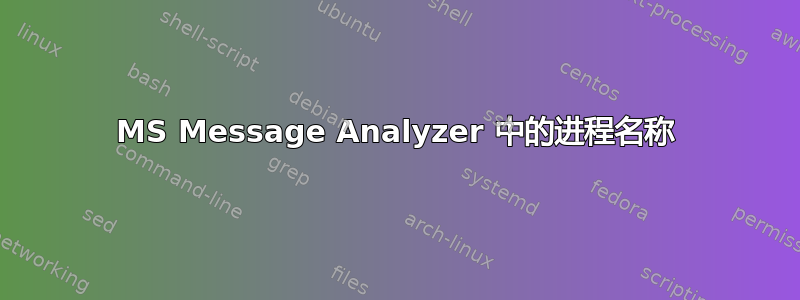 MS Message Analyzer 中的进程名称