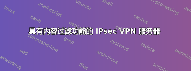 具有内容过滤功能的 IPsec VPN 服务器