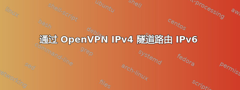 通过 OpenVPN IPv4 隧道路由 IPv6