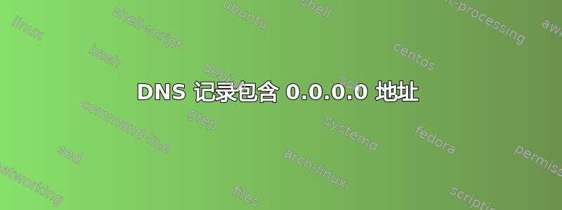 DNS 记录包含 0.0.0.0 地址