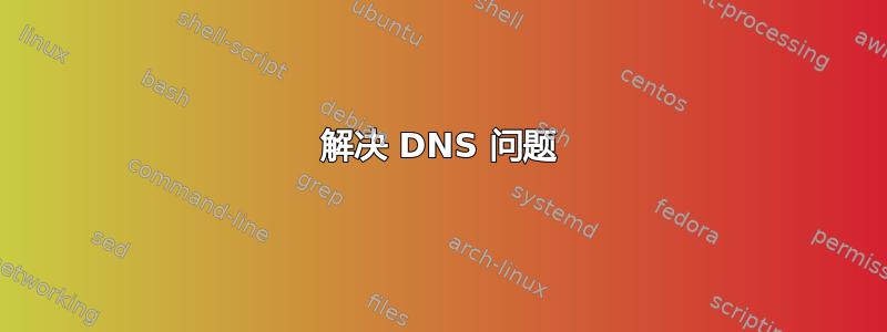 解决 DNS 问题