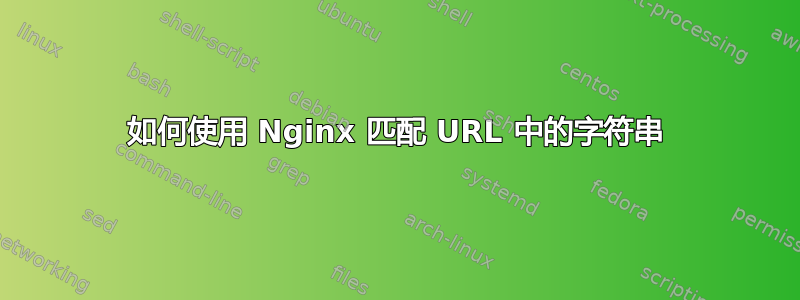 如何使用 Nginx 匹配 URL 中的字符串