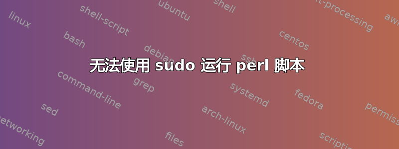 无法使用 sudo 运行 perl 脚本