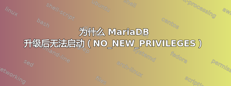 为什么 MariaDB 升级后无法启动（NO_NEW_PRIVILEGES）