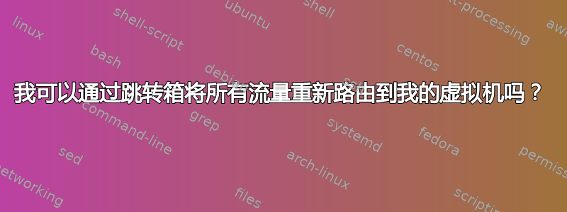 我可以通过跳转箱将所有流量重新路由到我的虚拟机吗？