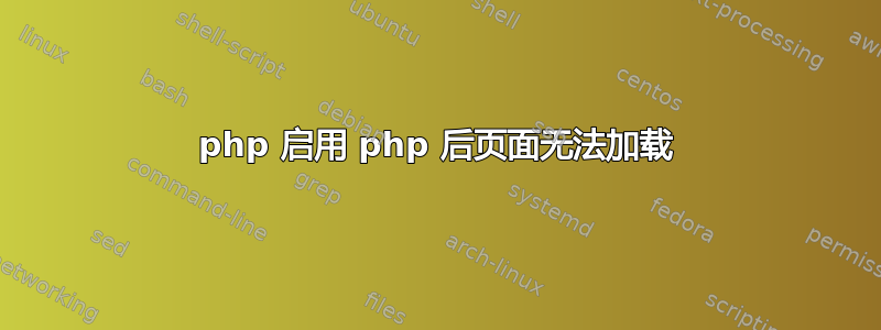 php 启用 php 后页面无法加载