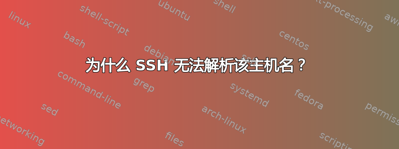 为什么 SSH 无法解析该主机名？