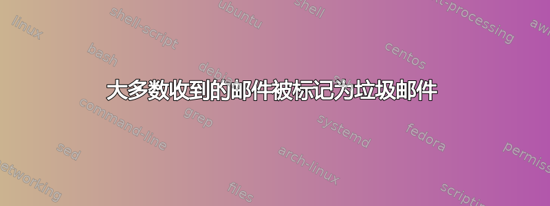 大多数收到的邮件被标记为垃圾邮件