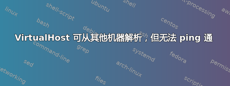 VirtualHost 可从其他机器解析，但无法 ping 通