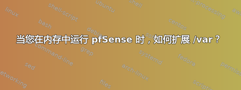 当您在内存中运行 pfSense 时，如何扩展 /var？