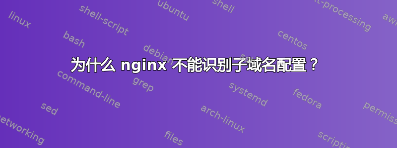 为什么 nginx 不能识别子域名配置？