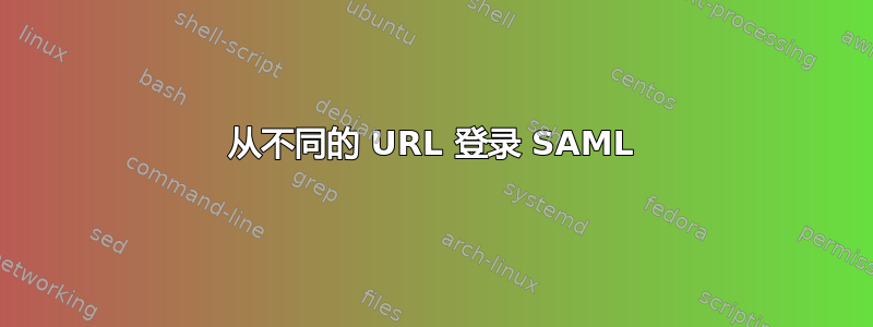 从不同的 URL 登录 SAML