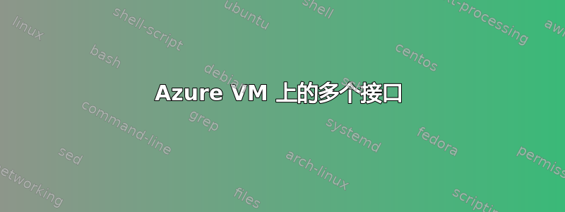 Azure VM 上的多个接口