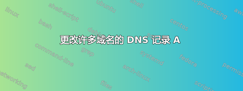 更改许多域名的 DNS 记录 A