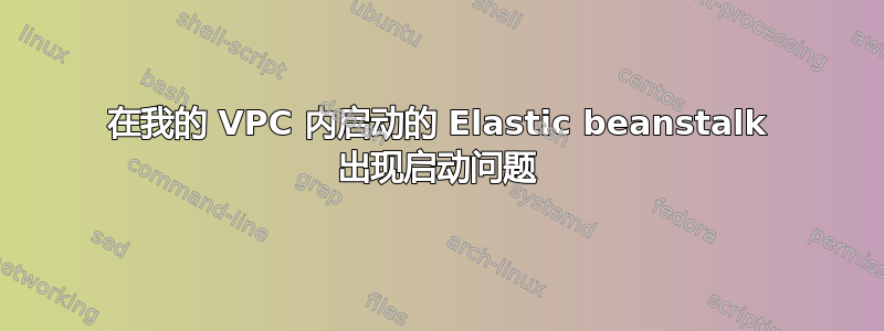 在我的 VPC 内启动的 Elastic beanstalk 出现启动问题