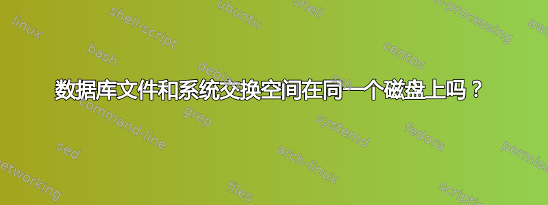 数据库文件和系统交换空间在同一个磁盘上吗？