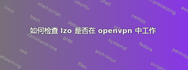 如何检查 lzo 是否在 openvpn 中工作