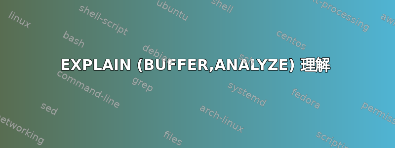 EXPLAIN (BUFFER,ANALYZE) 理解