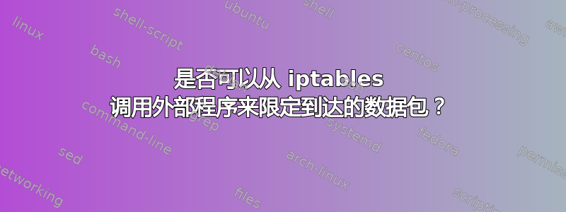 是否可以从 iptables 调用外部程序来限定到达的数据包？