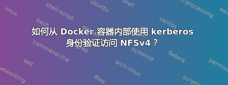 如何从 Docker 容器内部使用 kerberos 身份验证访问 NFSv4？