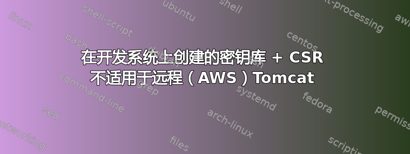 在开发系统上创建的密钥库 + CSR 不适用于远程（AWS）Tomcat