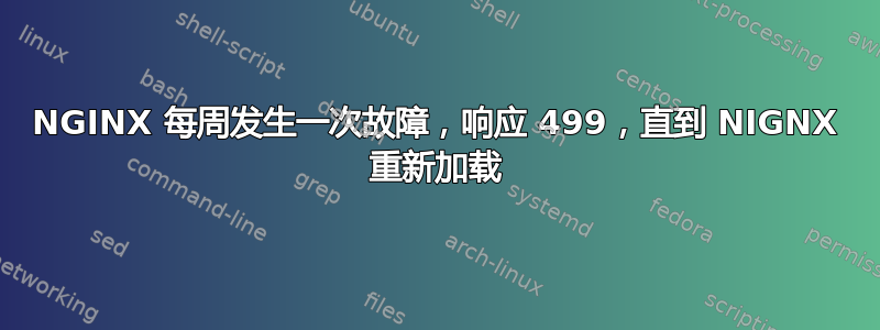 NGINX 每周发生一次故障，响应 499，直到 NIGNX 重新加载