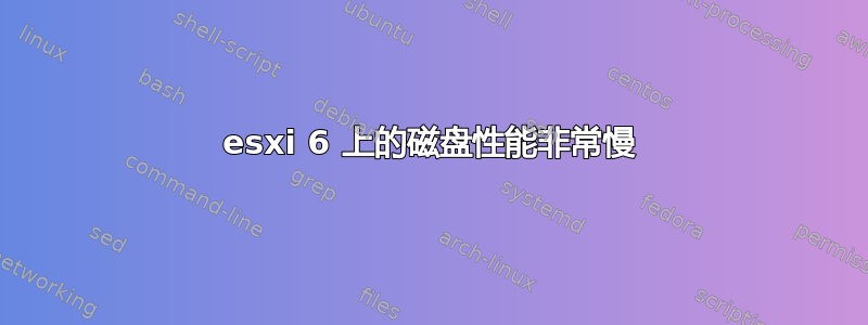 esxi 6 上的磁盘性能非常慢