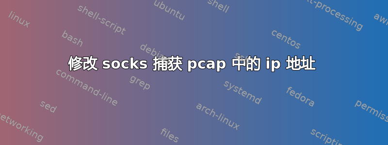 修改 socks 捕获 pcap 中的 ip 地址