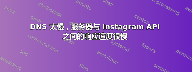 DNS 太慢，服务器与 Instagram API 之间的响应速度很慢