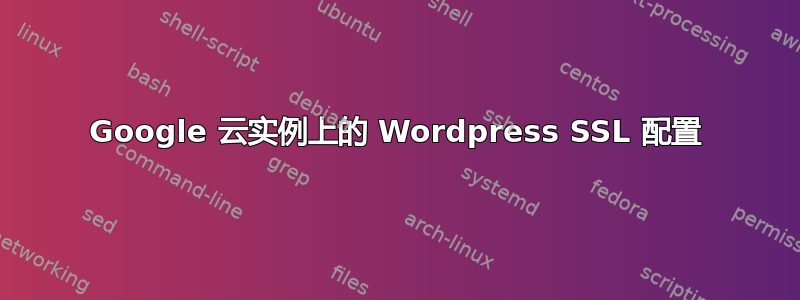 Google 云实例上的 Wordpress SSL 配置