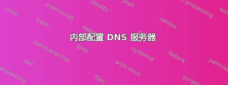 内部配置 DNS 服务器