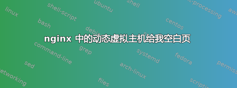 nginx 中的动态虚拟主机给我空白页