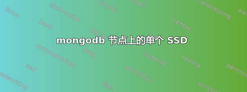 mongodb 节点上的单个 SSD