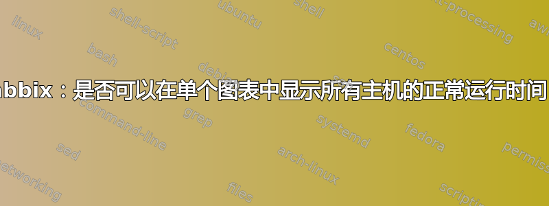 Zabbix：是否可以在单个图表中显示所有主机的正常运行时间？