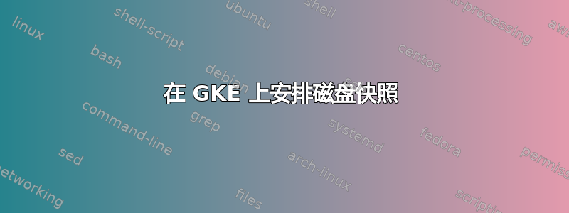 在 GKE 上安排磁盘快照