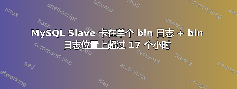 MySQL Slave 卡在单个 bin 日志 + bin 日志位置上超过 17 个小时