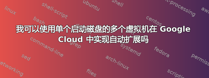 我可以使用单个启动磁盘的多个虚拟机在 Google Cloud 中实现自动扩展吗