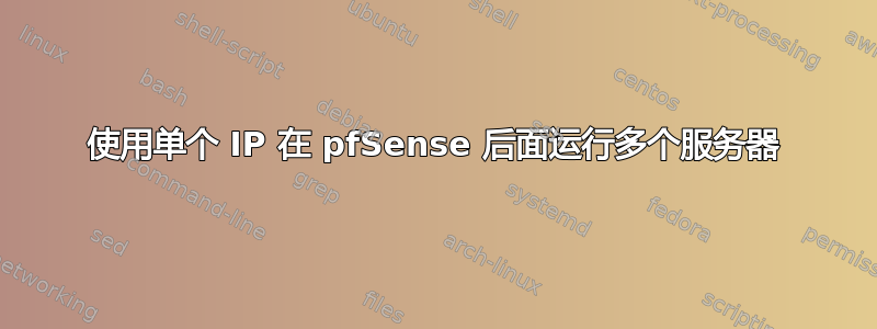 使用单个 IP 在 pfSense 后面运行多个服务器