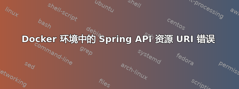 Docker 环境中的 Spring API 资源 URI 错误